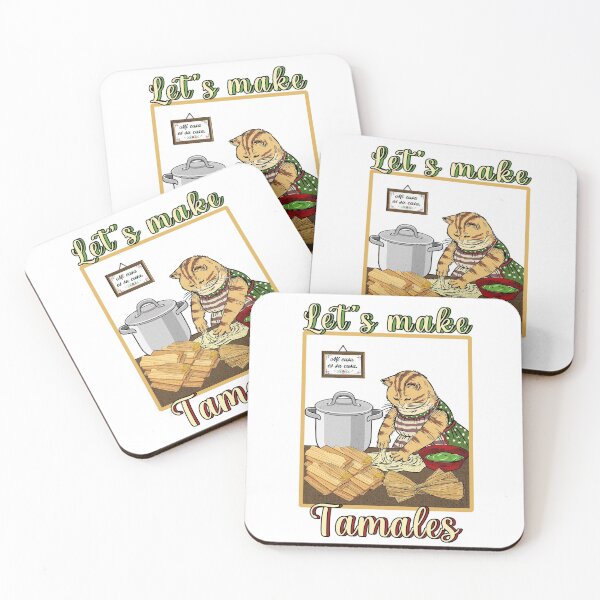 Item preview, Let's Make Tamales Funny cat cooking Mexican tamales designed and sold by Socami.
