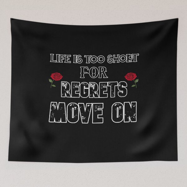 Item preview, life is too short for regrets move on  great motivation gift ,present  speech  designed and sold by Havic  Tees.