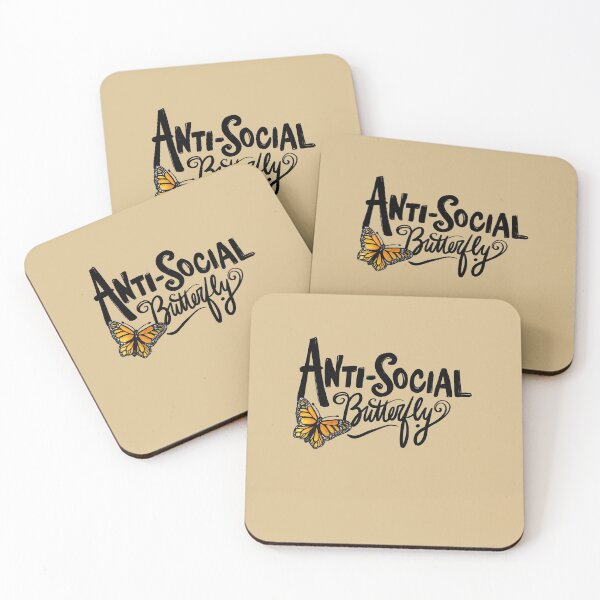 Item preview, Anti-social butterfly designed and sold by FrictionMaxxing.