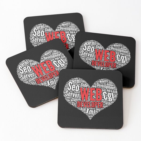 Item preview, Web developer Heart Shape Word Cloud Design graphic designed and sold by theodoros20.