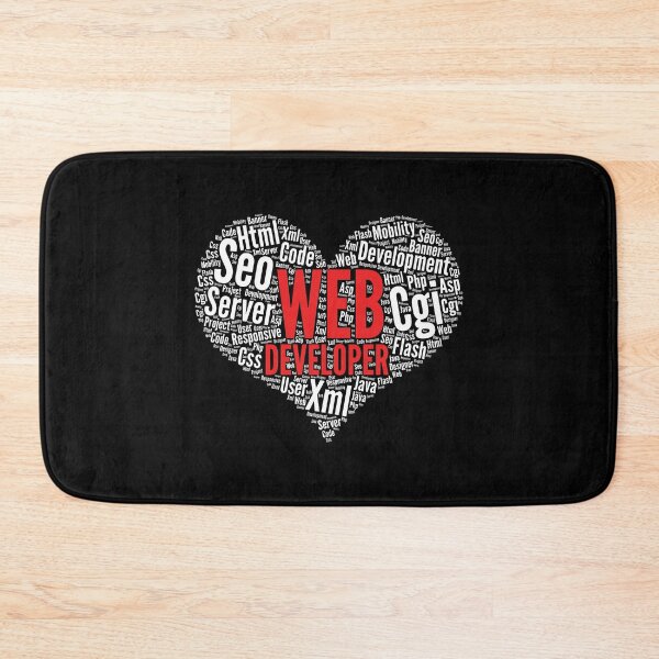Item preview, Web developer Heart Shape Word Cloud Design graphic designed and sold by theodoros20.