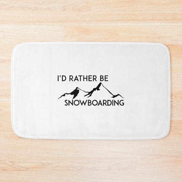 Item preview, I'D RATHER BE SNOWBOARDING SNOWBOARD ID MOUNTAINS SKIING SKI designed and sold by VintagePosteria.