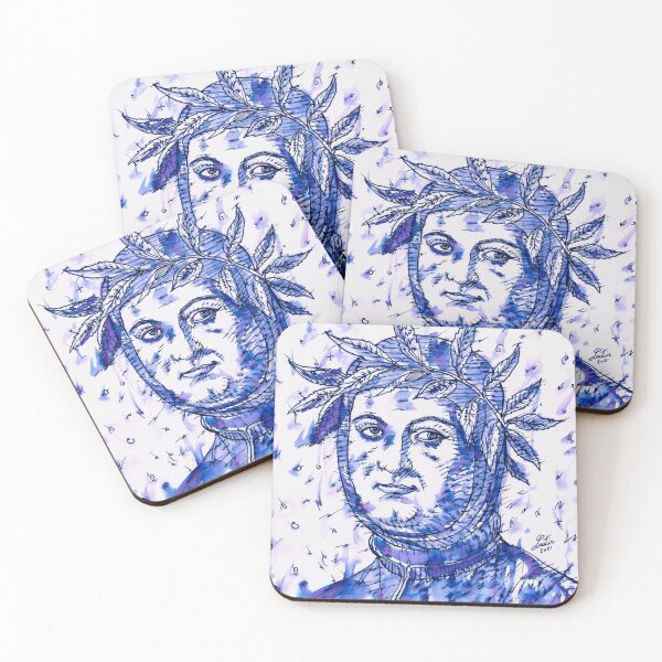 Item preview, PETRARCA watercolor and ink portrait designed and sold by lautir.