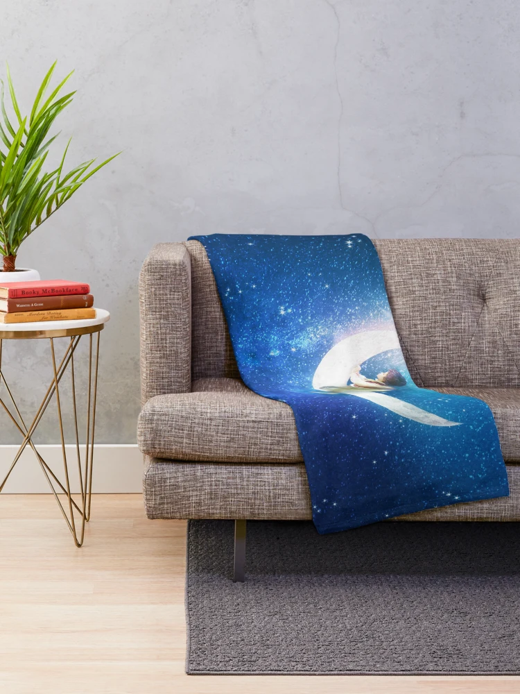 Thumbnail 2 of 6, Throw Blanket, Moon Rider designed and sold by DVerissimo.