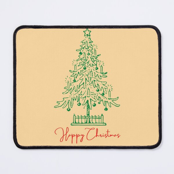 Item preview, Happy Christmas-Hand Drawn Painted Green Christmas tree designed and sold by Red-ElYoubi.