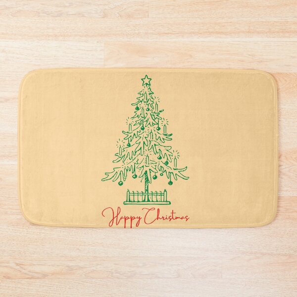 Item preview, Happy Christmas-Hand Drawn Painted Green Christmas tree designed and sold by Red-ElYoubi.
