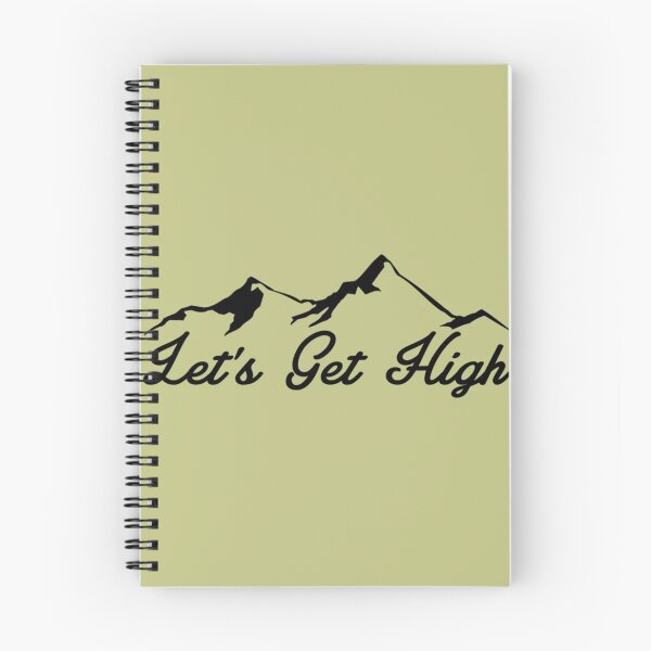 Item preview, Let's Get High Skiing Hiking Mountain Climbing Ski Hike Climb designed and sold by VintagePosteria.