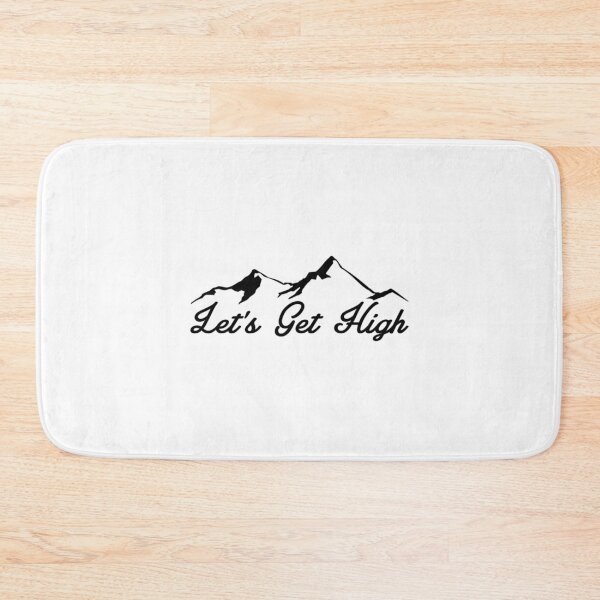Item preview, Let's Get High Skiing Hiking Mountain Climbing Ski Hike Climb designed and sold by VintagePosteria.