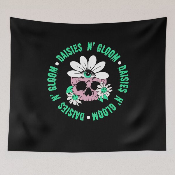Item preview, Floral Green Skull Gloom Graphic designed and sold by PryzmSquirrel.