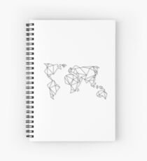 Geometric Map Spiral Notebook
