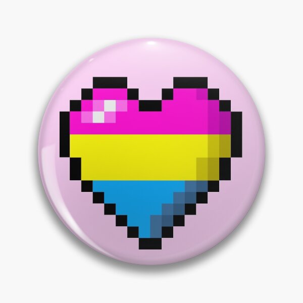 Item preview, PIXEL PANSEXUAL HEART designed and sold by MysticPotato.