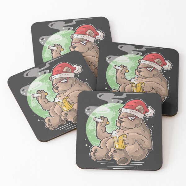 Item preview, Cool bear drinking beer and smoking christmas day Shirt Christmas Gifts X-mas Kids Boys Girls Man Women designed and sold by HichamMissiame.