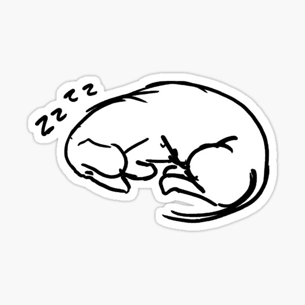 Item preview, sleeping dachshund designed and sold by Danelle Malan.