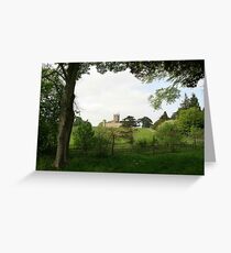 Rolling hills towards Downton Abbey Greeting Card