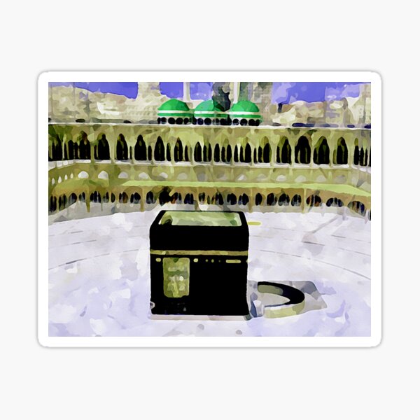 Item preview, Kaaba Watercolor Painting designed and sold by spaceopy.