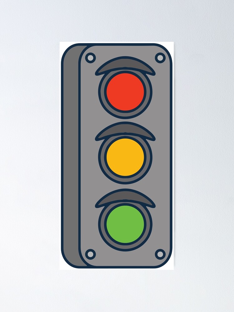 relæ stå tilbehør Traffic lights - Red light Green light" Poster for Sale by VidhiVora |  Redbubble