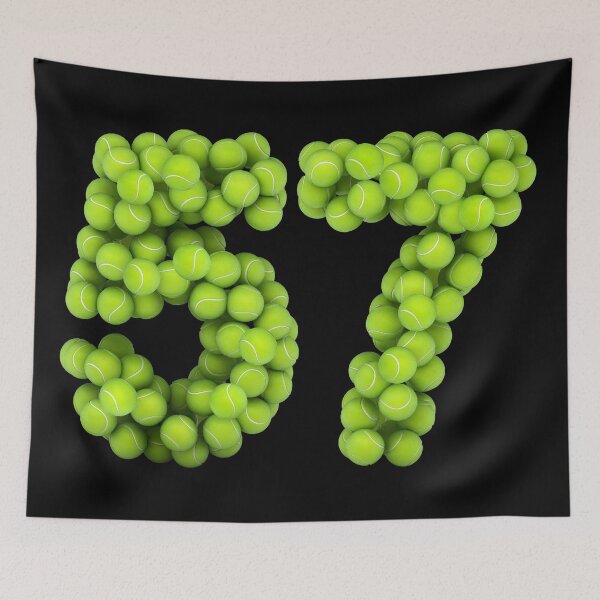 Item preview, Tennis Player Number 57 - Tennis Sports fifty-seven Game Set Match 57 designed and sold by elhefe.