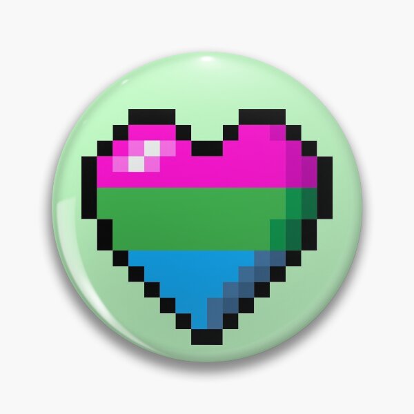 Item preview, PIXEL POLYSEXUAL HEART designed and sold by MysticPotato.