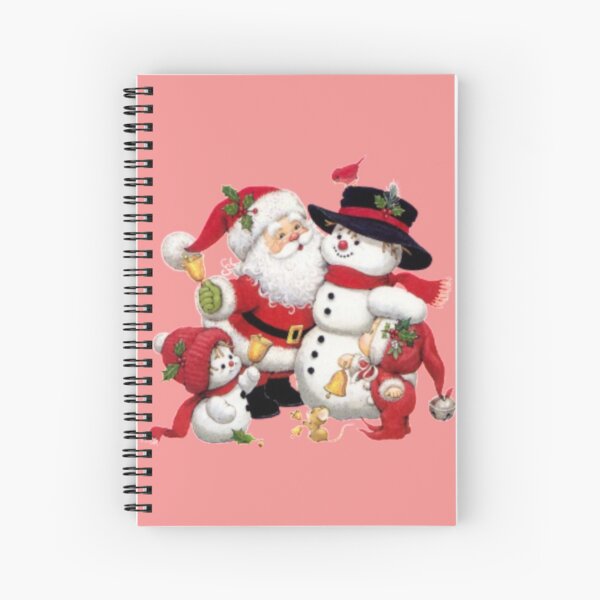 Christmas Theme Spiral Notebooks for Sale | Redbubble