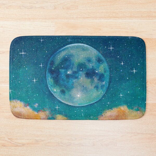 Item preview, Moon nicht sky pink clouds painting designed and sold by Kooky-Angie.