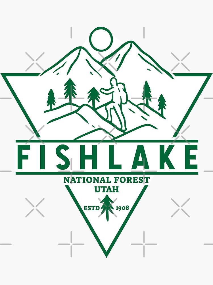 "Fishlake National Forest Utah Badge" Sticker for Sale by
