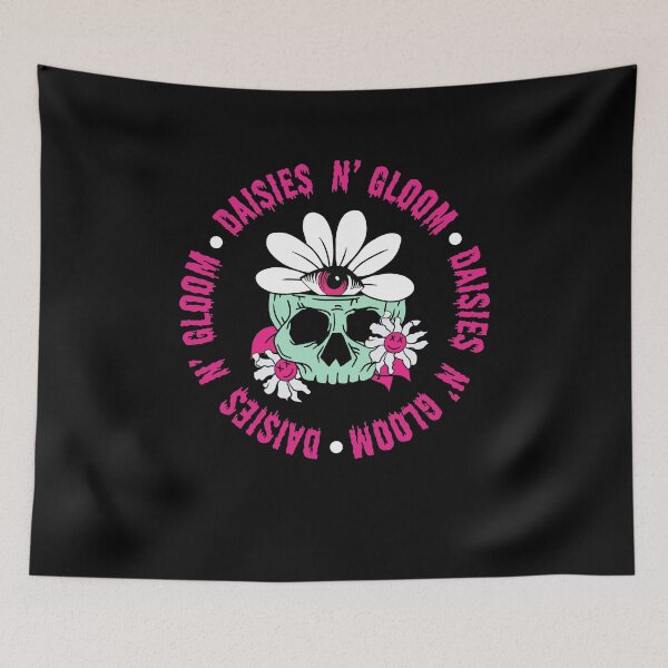 Item preview, Floral Pink Skull Gloom Graphic designed and sold by PryzmSquirrel.