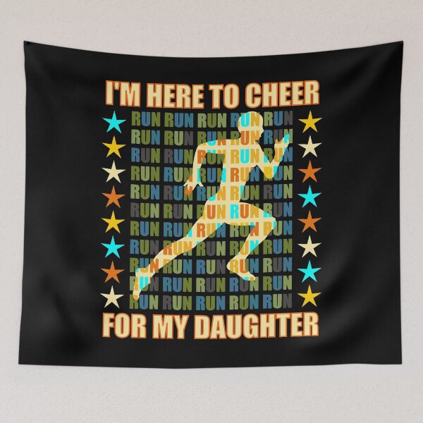 Item preview, I Am Here To Cheer For My Daughter - Runner Support designed and sold by artfulnotebook.