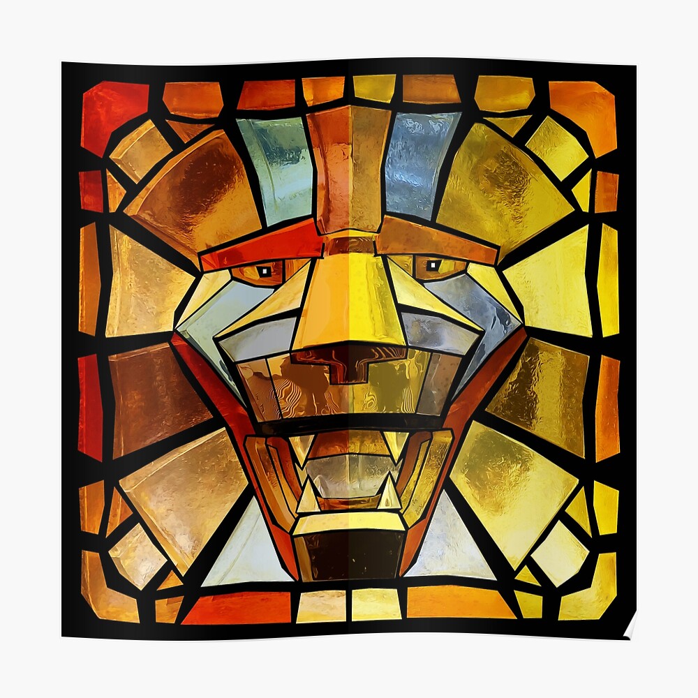 Lion poster poster 61358827 art deco stickers 