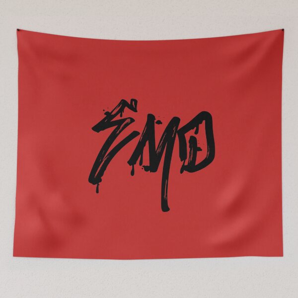 Item preview, EMO - Graffiti Design Black and Red designed and sold by TaniaRays.