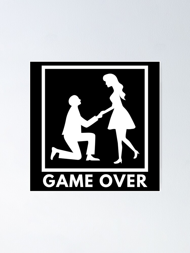 Game Over - Funny Marriage Sticker for Sale by Qkibrat