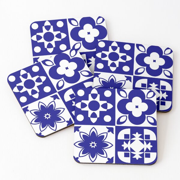 Item preview, Blue And White Mexican Talavera Tiles Patterns designed and sold by Dezinix.