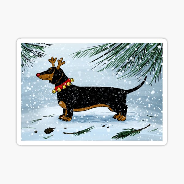Aperçu de l'œuvre Un Noël très Dachsie créée et vendue par Danelle Malan.