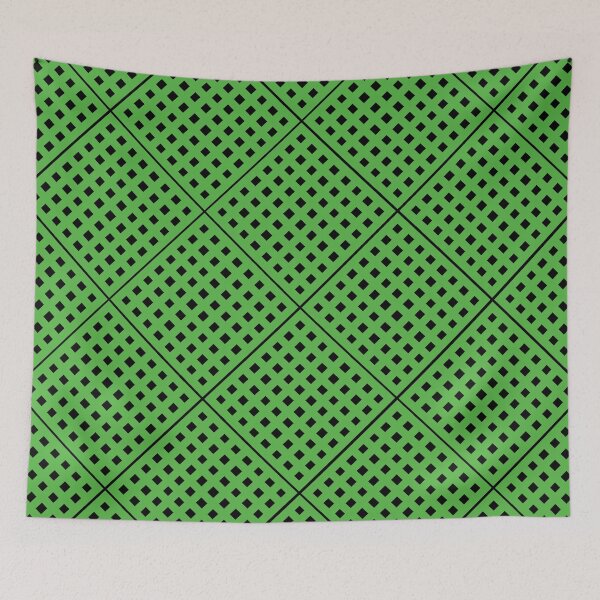 Item preview, Criss Cross Angled Line Pattern in Green on Black designed and sold by Neil Feigeles.