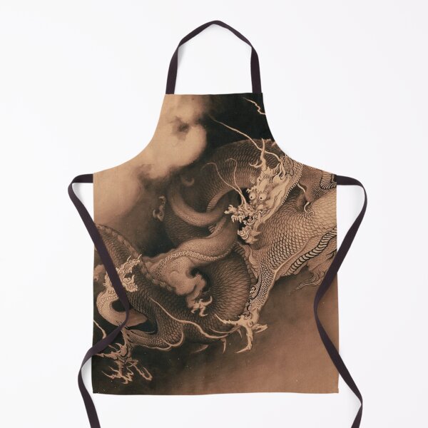 Item preview, Kanō Hōgai, Japanese - Two Dragons in Clouds designed and sold by bluAvocado.