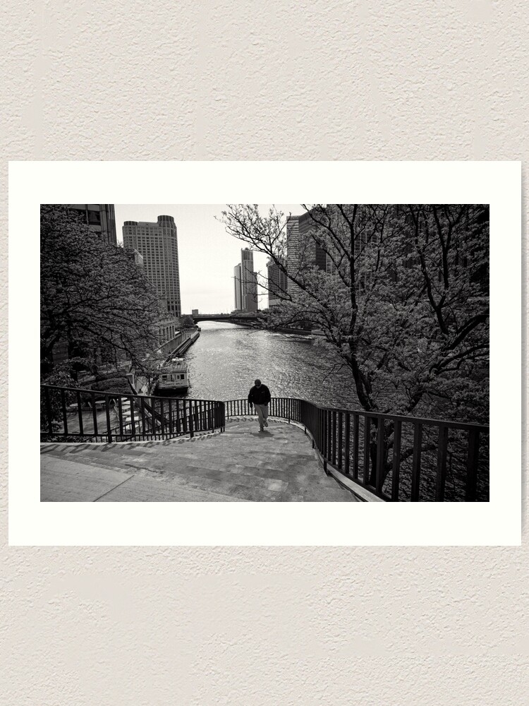 Alternate view of Running Man - Chicago Art Print
