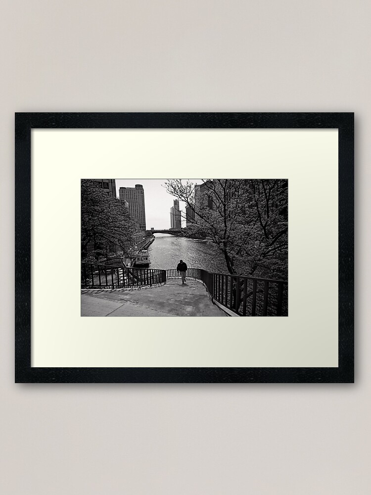 Alternate view of Running Man - Chicago Framed Art Print