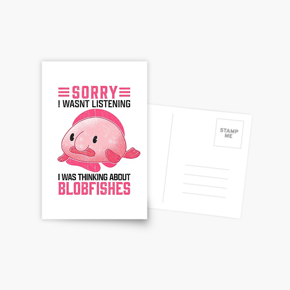 Funny Blobfish Gift Girls Boys Underwater Blobfish Postcard for Sale by  DSWShirts