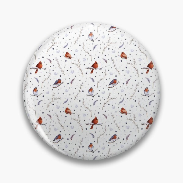 Item preview, Winter patterns with birds, feathers, stars, snowflakes and snowballs, twigs and branches, Christmas toys on the white background. designed and sold by BananiLettering.