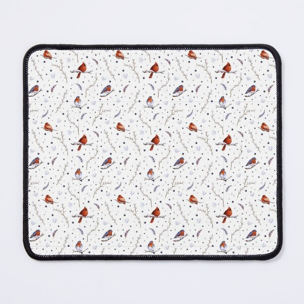 Item preview, Winter patterns with birds, feathers, stars, snowflakes and snowballs, twigs and branches, Christmas toys on the white background. designed and sold by BananiLettering.