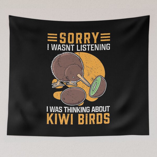 Item preview, Kiwi bird distracted snipe bouquet New Zealand designed and sold by madgrfx.