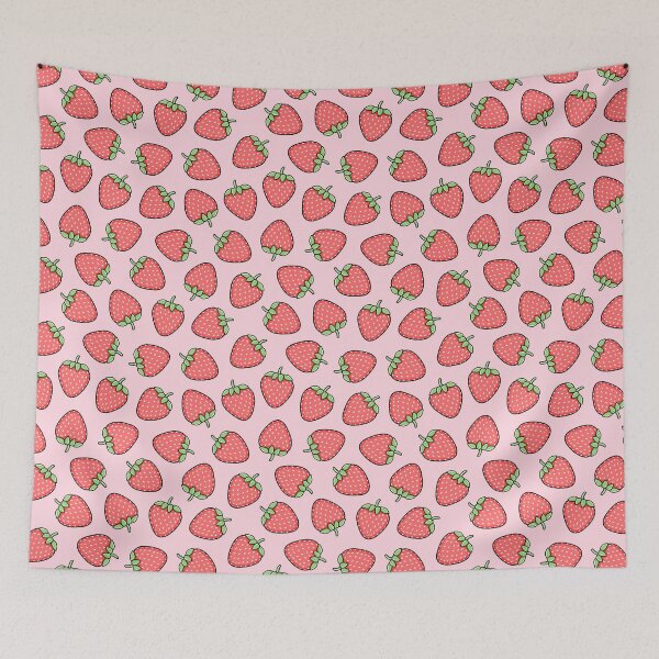 Item preview, Cute Strawberry Pattern Illustration designed and sold by DimensionC169.