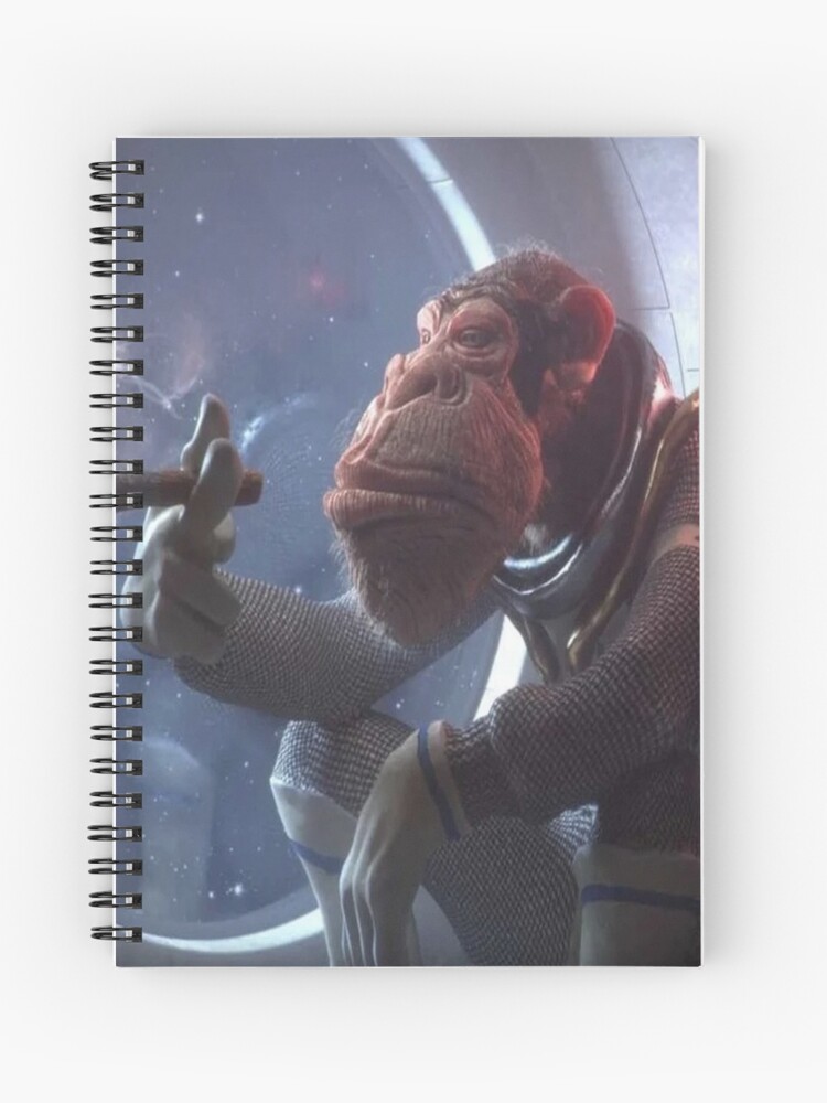 Cuaderno de espiral for Sale con la obra «Mono astronauta fumando un  cigarro en el espacio» de remarkableswag