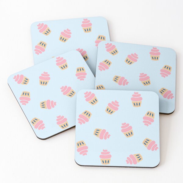 Item preview, Pastel pink cupcakes with blue designed and sold by Mr-Uke-Arts.