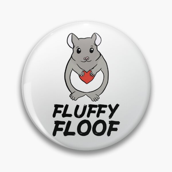 Item preview, Fluffy Floof Cute Chinchilla with Heart for Chinchilla Lovers Black designed and sold by Mochi-Merch.