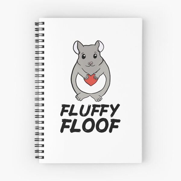 Item preview, Fluffy Floof Cute Chinchilla with Heart for Chinchilla Lovers Black designed and sold by Mochi-Merch.
