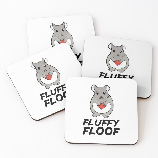 Item preview, Fluffy Floof Cute Chinchilla with Heart for Chinchilla Lovers Black designed and sold by Mochi-Merch.