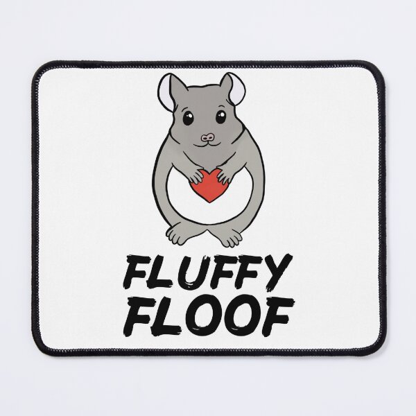 Item preview, Fluffy Floof Cute Chinchilla with Heart for Chinchilla Lovers Black designed and sold by Mochi-Merch.