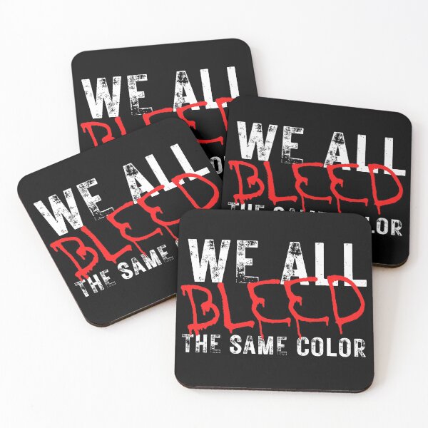 Item preview, We All Bleed The Same Color - Anti Racism Vintage Graffiti Print designed and sold by Vibbin4Life33.