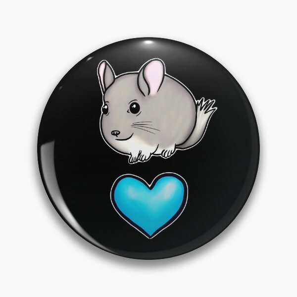 Item preview, Cute Chubby Chinchilla, I Heart Chinchillas Blue designed and sold by Mochi-Merch.