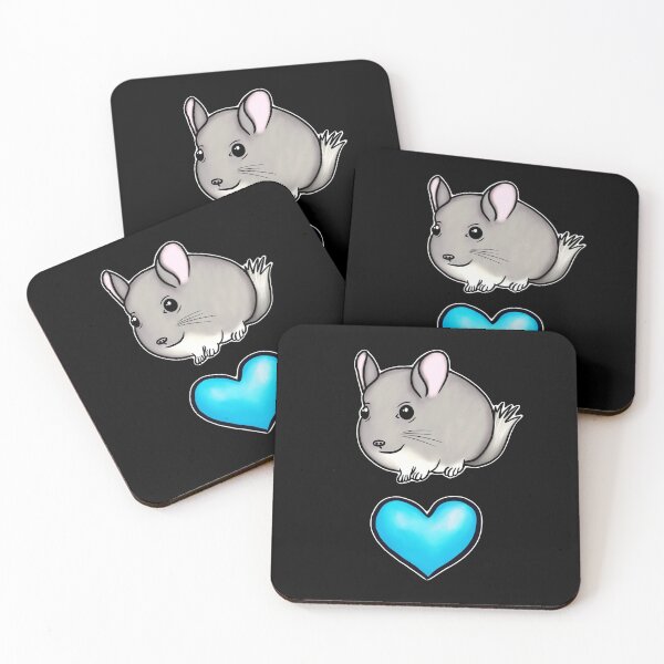 Item preview, Cute Chubby Chinchilla, I Heart Chinchillas Blue designed and sold by Mochi-Merch.